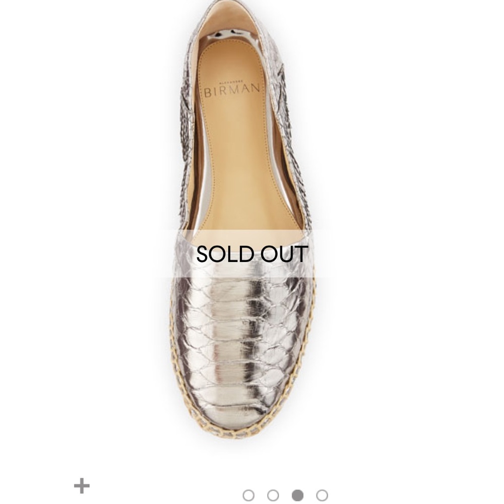 Alexandre Birman Metallic Python Espadrilles - image 3
